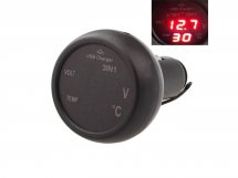 Новый 3 в 1 Цифровой индикатор напряжения бортовой сети автомобиля c термометром салона и USB