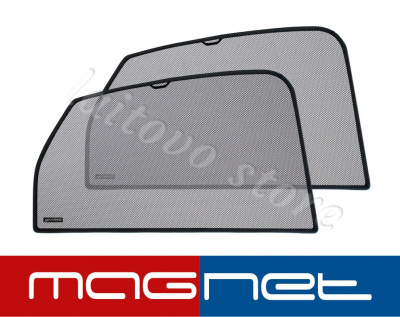 Peugeot 408 (2010-н.в.) комплект бескрепёжныx защитных экранов Chiko magnet, задние боковые (Стандарт)