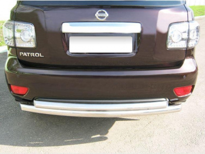Nissan Patrol Y62 (2010-) защита заднего бампера, труба из нержавеющей стали, дуга D76/76